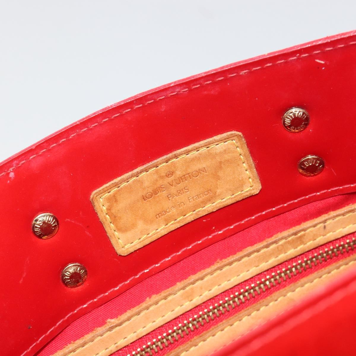 LOUIS VUITTON Monogram Vernis Reade PM Hand Bag Red Rouge M91088 LV Auth hk3973