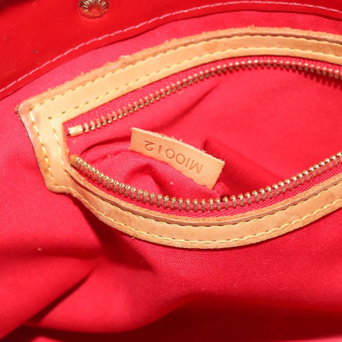 LOUIS VUITTON Monogram Vernis Reade PM Hand Bag Red Rouge M91088 LV Auth hk3973
