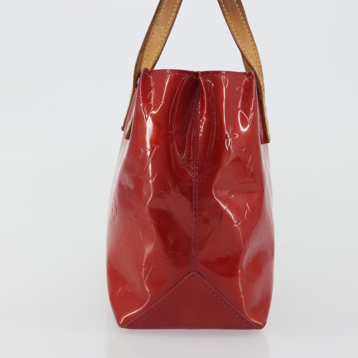 LOUIS VUITTON Monogram Vernis Reade PM Hand Bag Red Rouge M91088 LV Auth hk3973