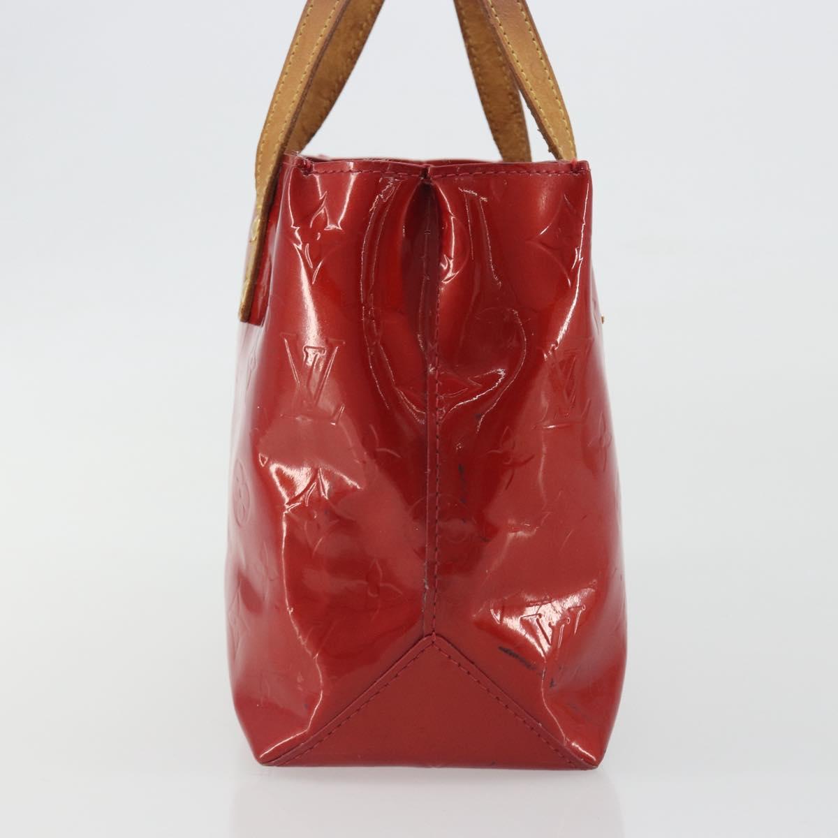 LOUIS VUITTON Monogram Vernis Reade PM Hand Bag Red Rouge M91088 LV Auth hk3973
