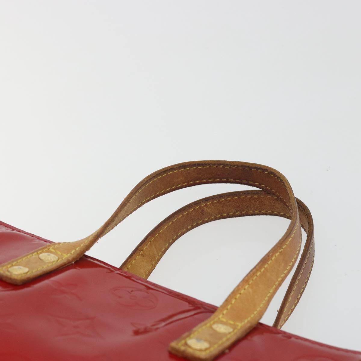LOUIS VUITTON Monogram Vernis Reade PM Hand Bag Red Rouge M91088 LV Auth hk3973