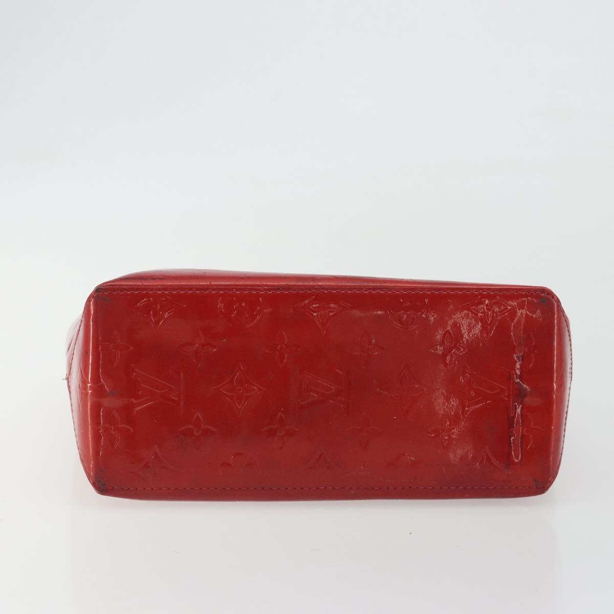LOUIS VUITTON Monogram Vernis Reade PM Hand Bag Red Rouge M91088 LV Auth hk3973