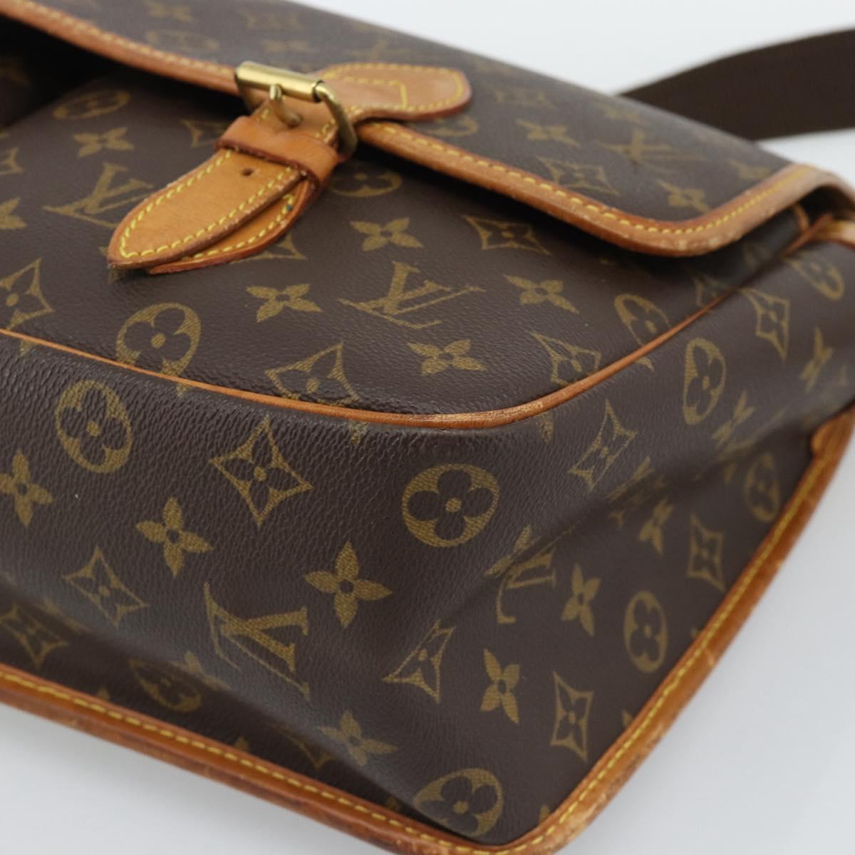 LOUIS VUITTON Monogram Gibeciere GM Shoulder Bag M42246 LV Auth hk3975