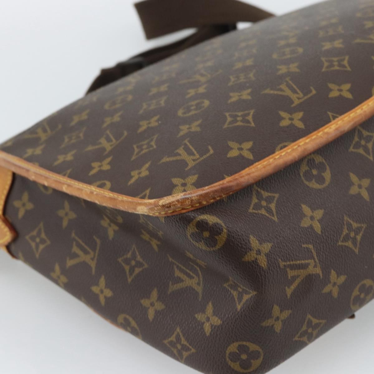 LOUIS VUITTON Monogram Gibeciere GM Shoulder Bag M42246 LV Auth hk3975