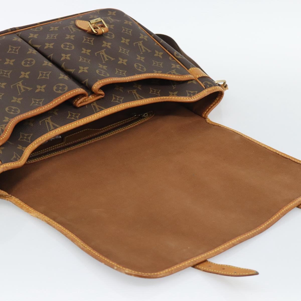 LOUIS VUITTON Monogram Gibeciere GM Shoulder Bag M42246 LV Auth hk3975