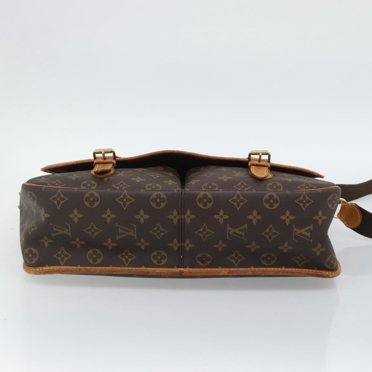 LOUIS VUITTON Monogram Gibeciere GM Shoulder Bag M42246 LV Auth hk3975