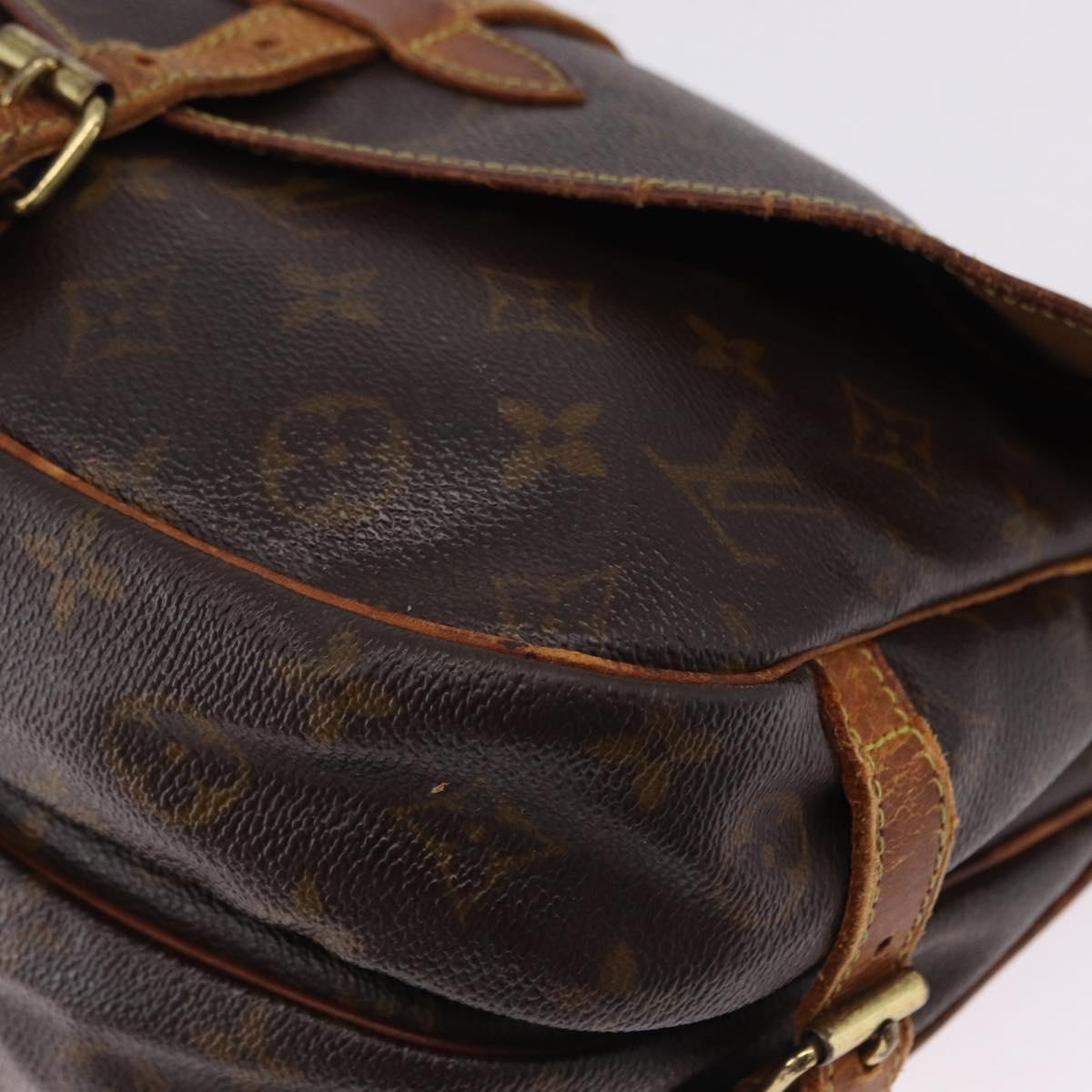 LOUIS VUITTON Monogram Saumur 30 Shoulder Bag M42256 LV Auth hk3976