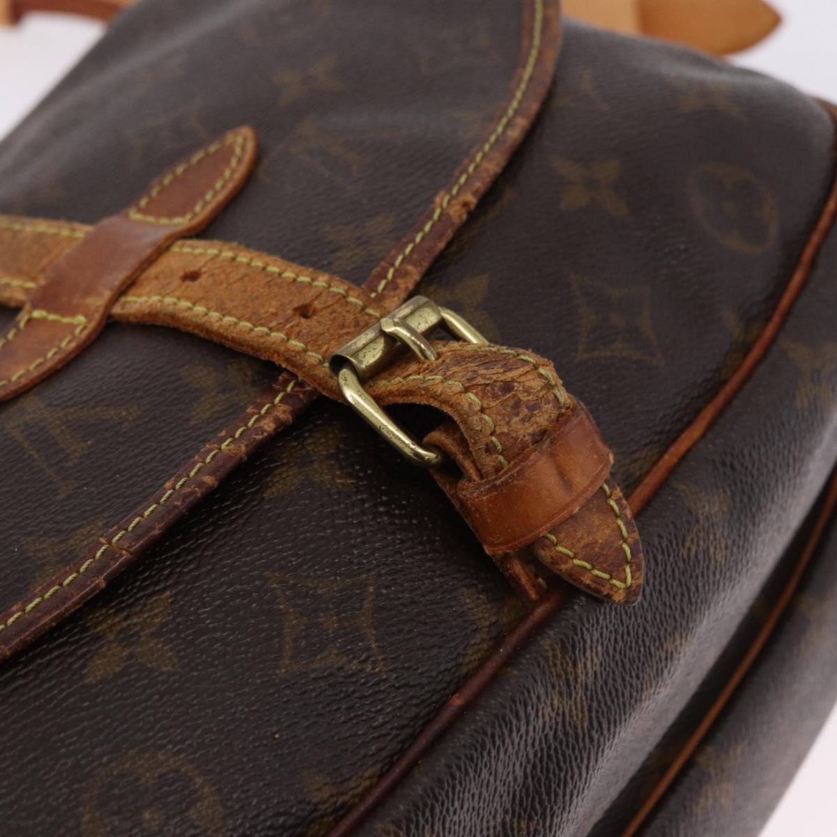 LOUIS VUITTON Monogram Saumur 30 Shoulder Bag M42256 LV Auth hk3976