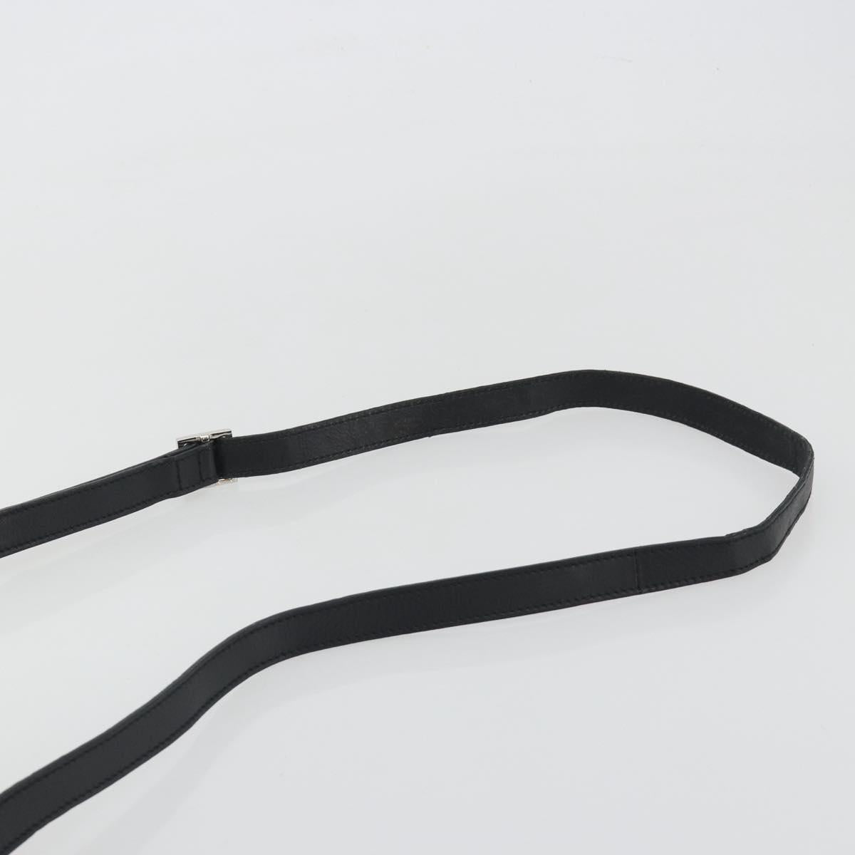 GUCCI GG Canvas Shoulder Bag Black Silver 03136 Auth hk3986
