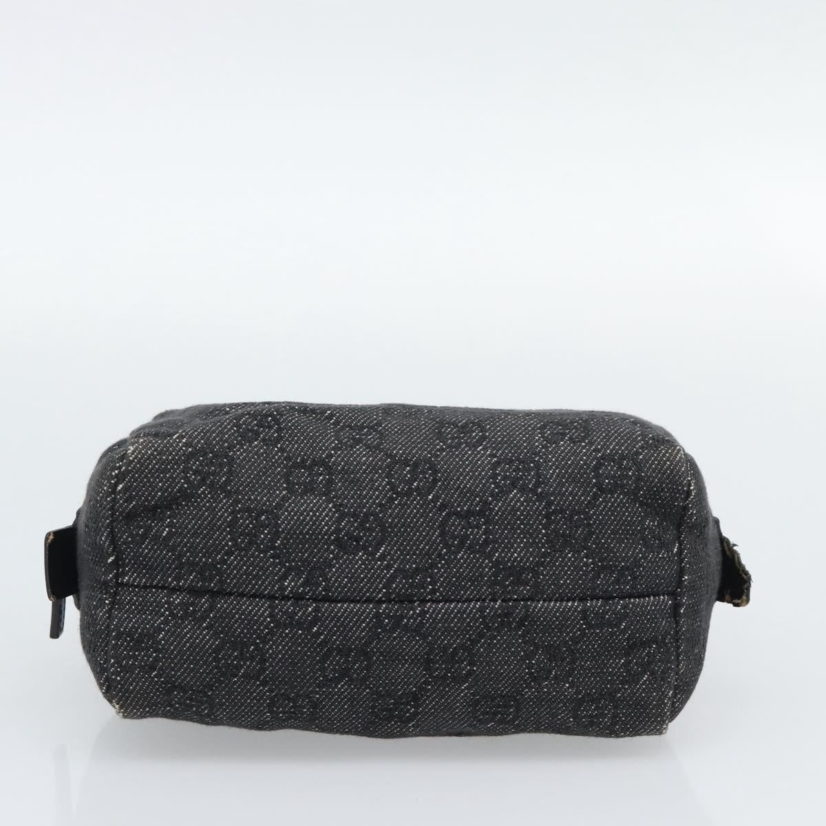 GUCCI GG Canvas Pouch Black 29595 0959 Auth hk3987