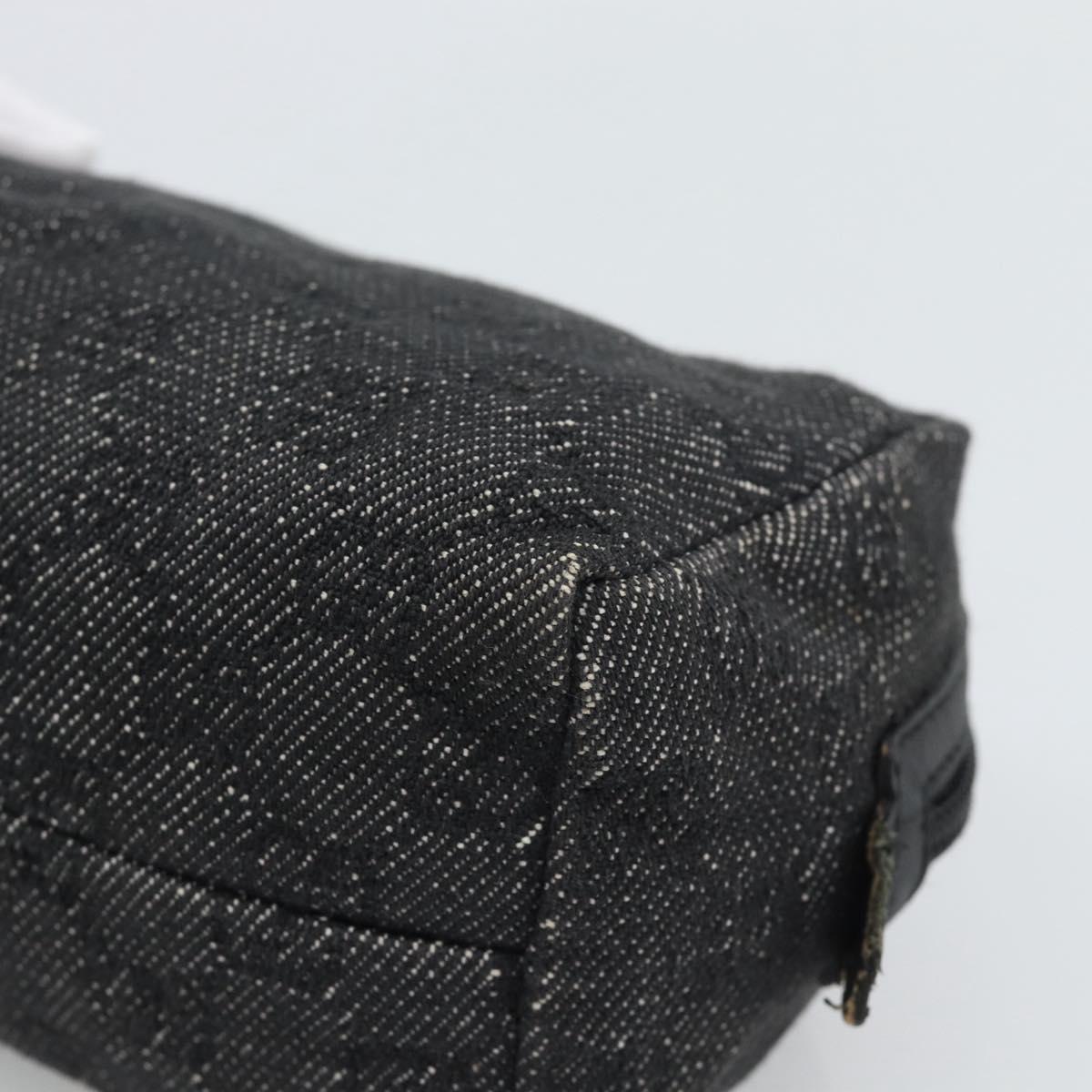 GUCCI GG Canvas Pouch Black 29595 0959 Auth hk3987