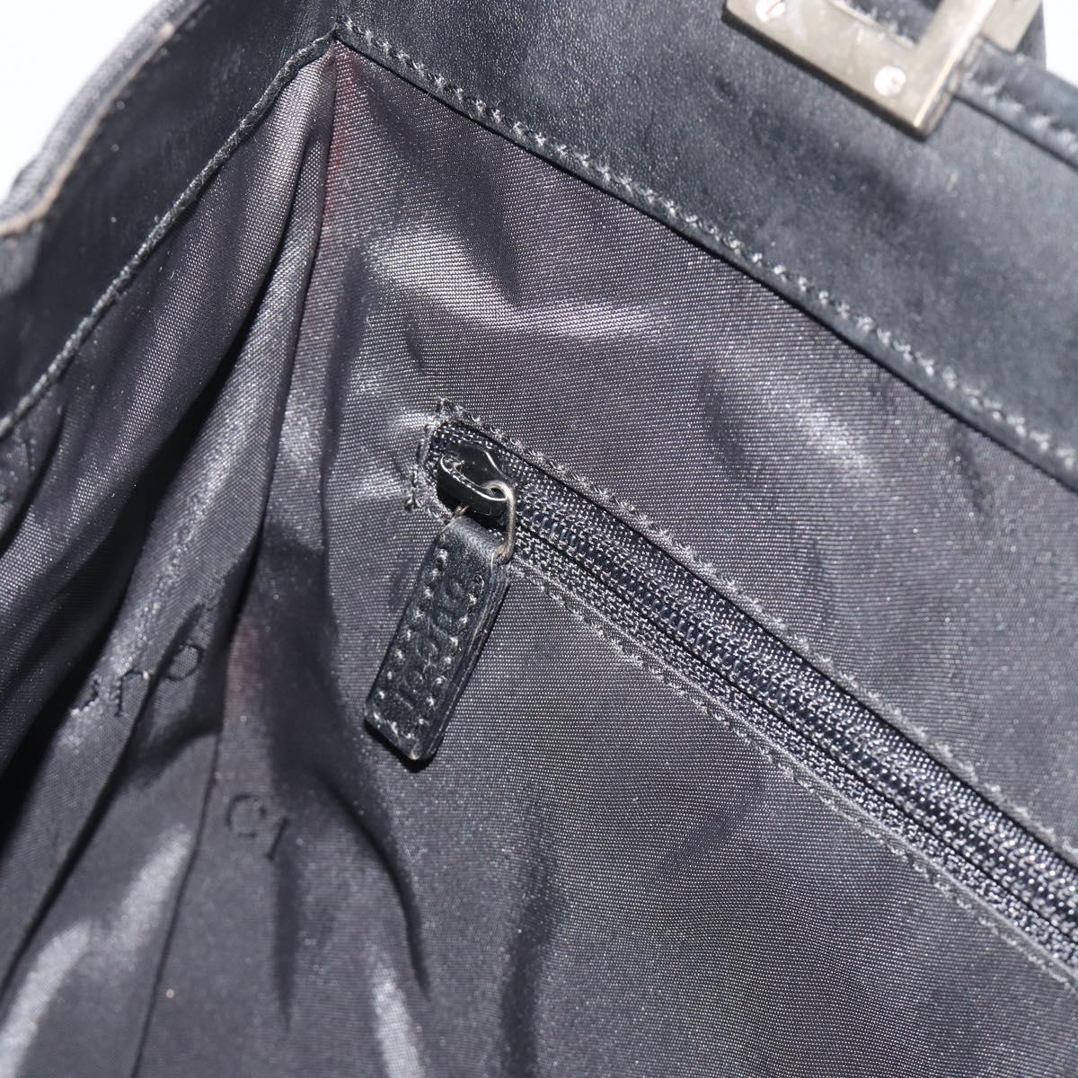 GUCCI Jackie Tote Bag Black Silver 002 1073 Auth hk3988