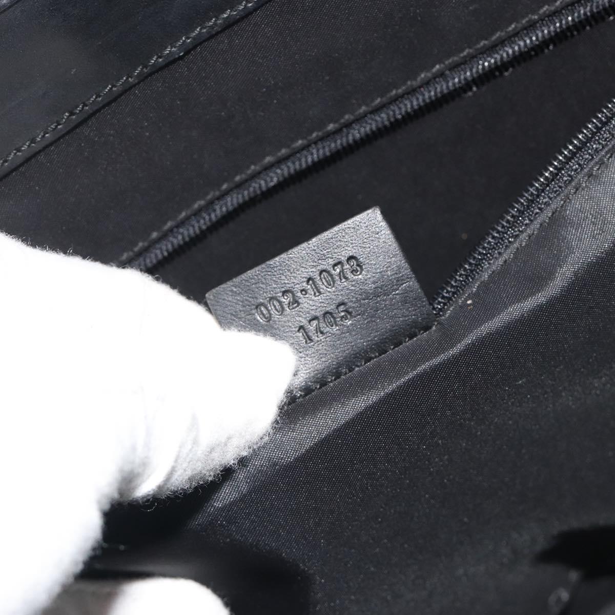 GUCCI Jackie Tote Bag Black Silver 002 1073 Auth hk3988