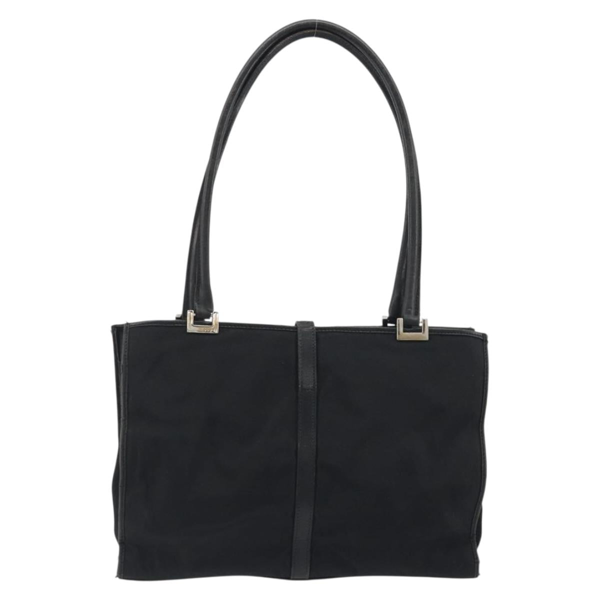 GUCCI Jackie Tote Bag Black Silver 002 1073 Auth hk3988