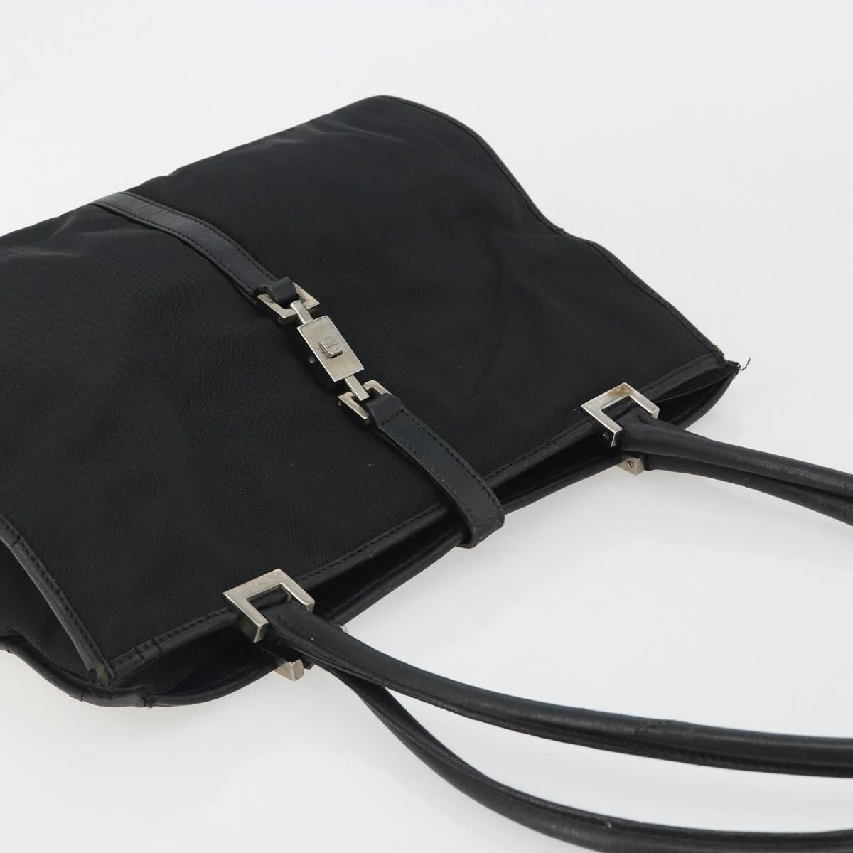 GUCCI Jackie Tote Bag Black Silver 002 1073 Auth hk3988