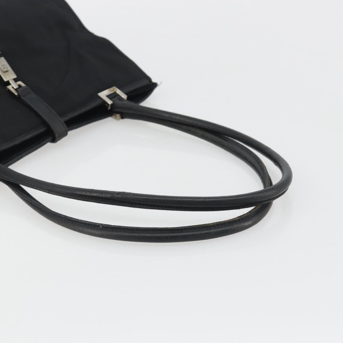 GUCCI Jackie Tote Bag Black Silver 002 1073 Auth hk3988