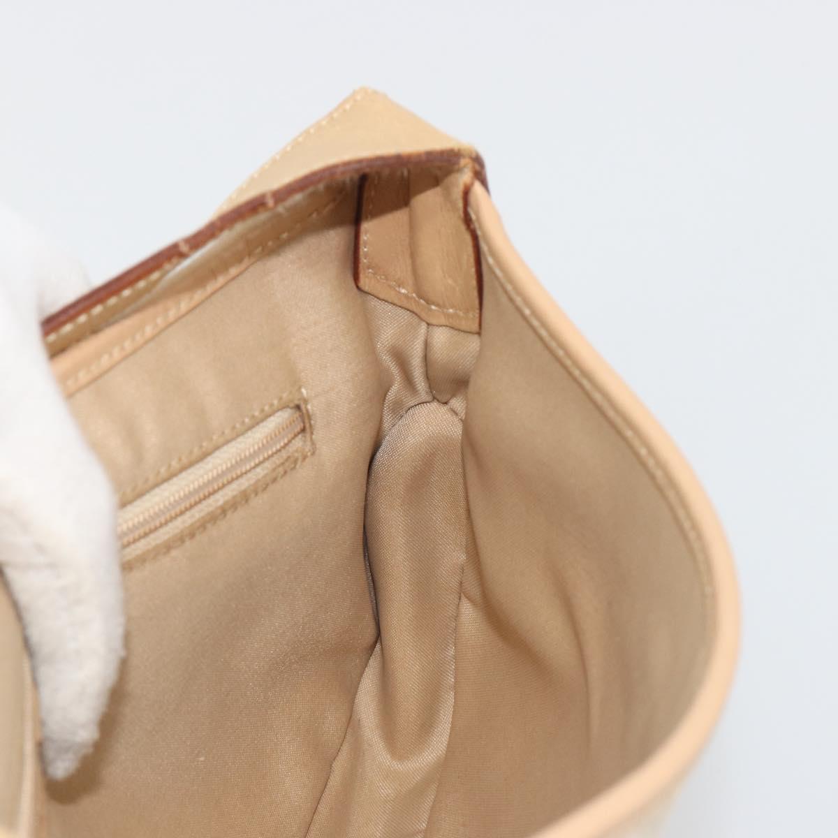 GUCCI GG Canvas Jackie Hand Bag Beige Silver 001 3824 Auth hk3991A