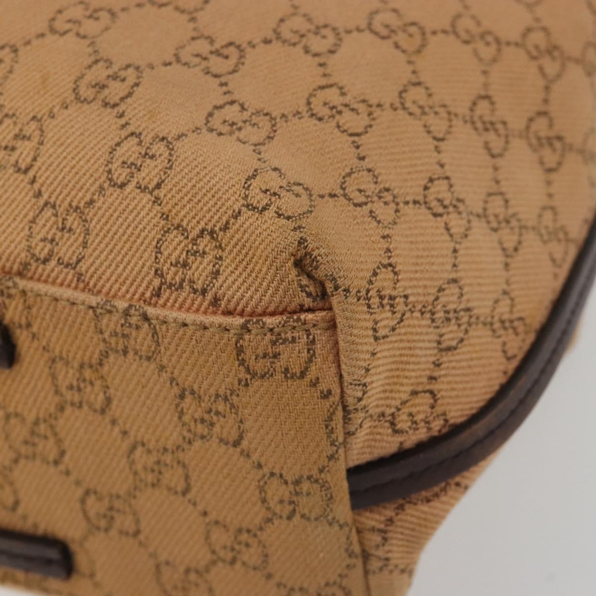 GUCCI GG Canvas Tote Bag Beige 101341 Auth hk3998