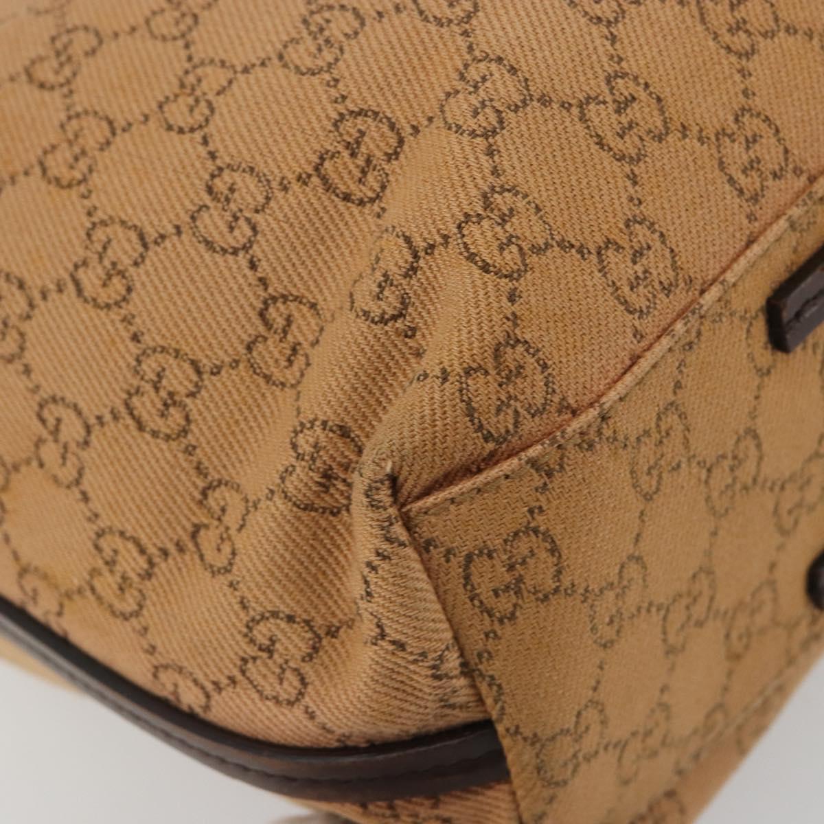 GUCCI GG Canvas Tote Bag Beige 101341 Auth hk3998