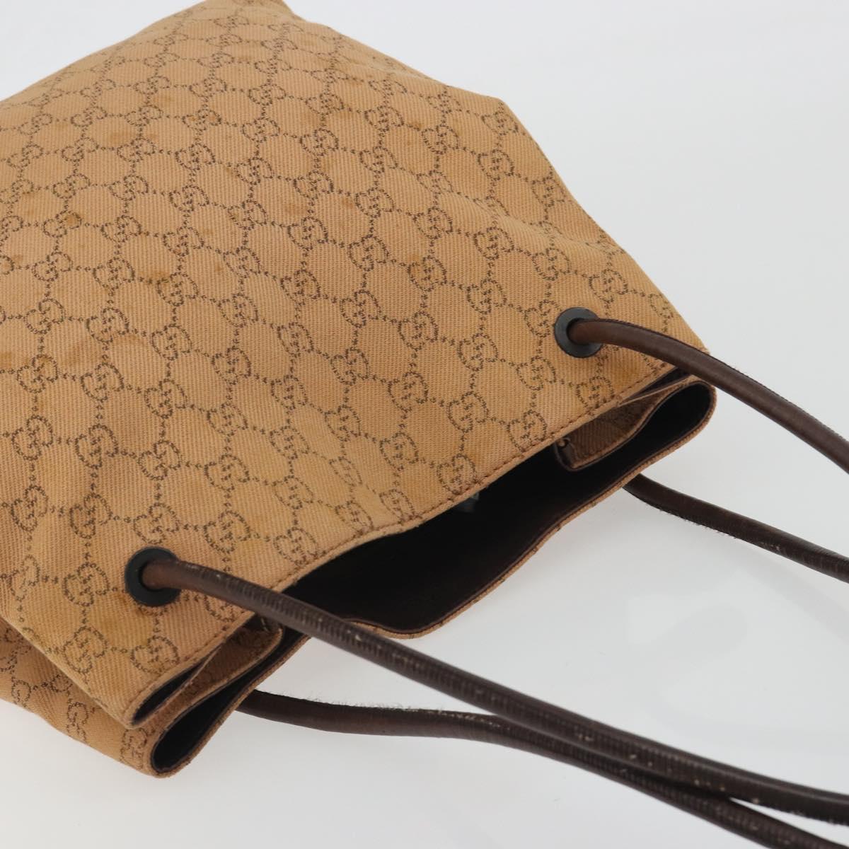 GUCCI GG Canvas Tote Bag Beige 101341 Auth hk3998