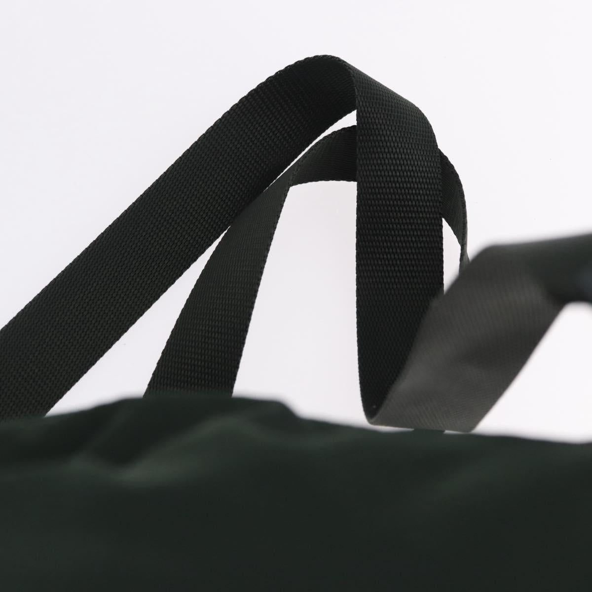 PRADA Backpack Nylon Green Silver Auth hk3999