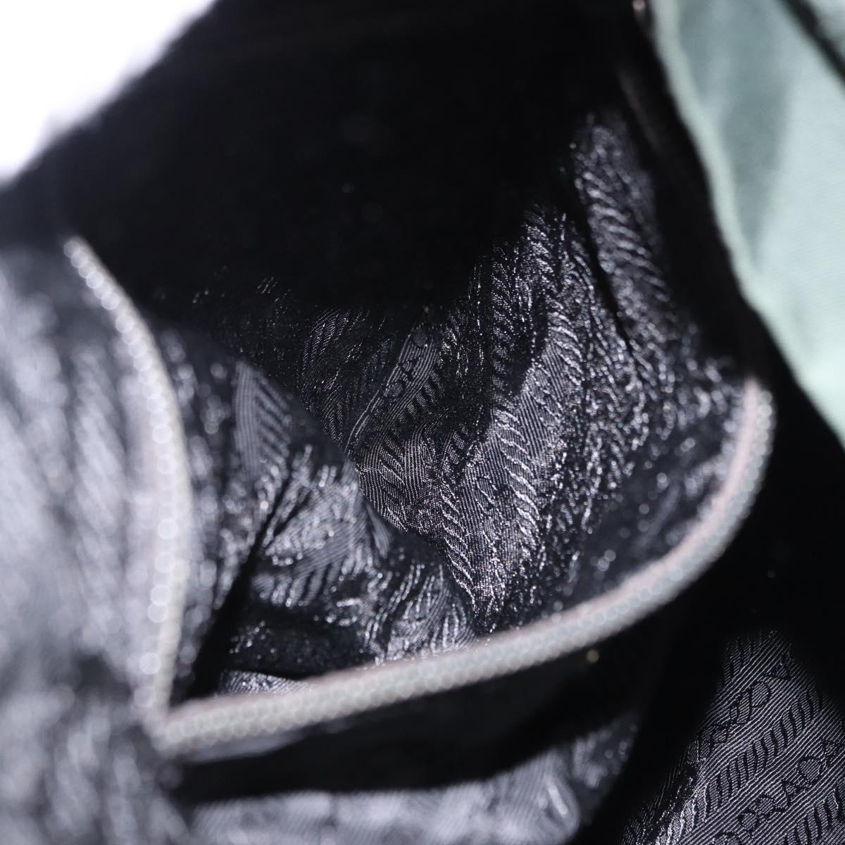 PRADA Backpack Nylon Green Silver Auth hk3999