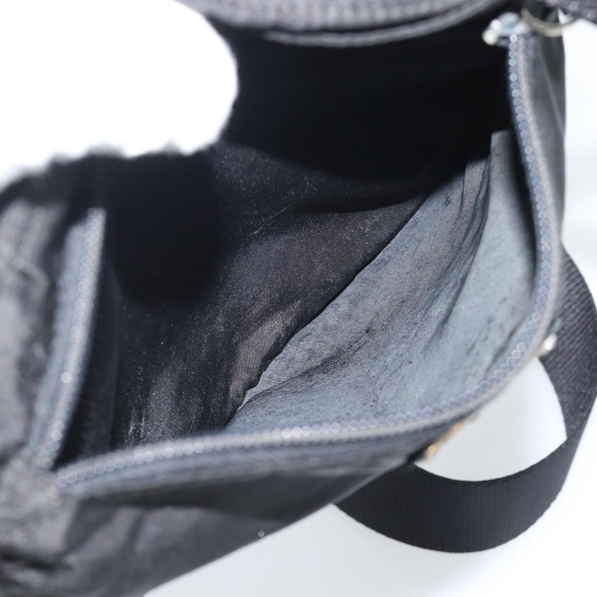 PRADA Shoulder Bag Nylon Black Silver Auth hk4000A