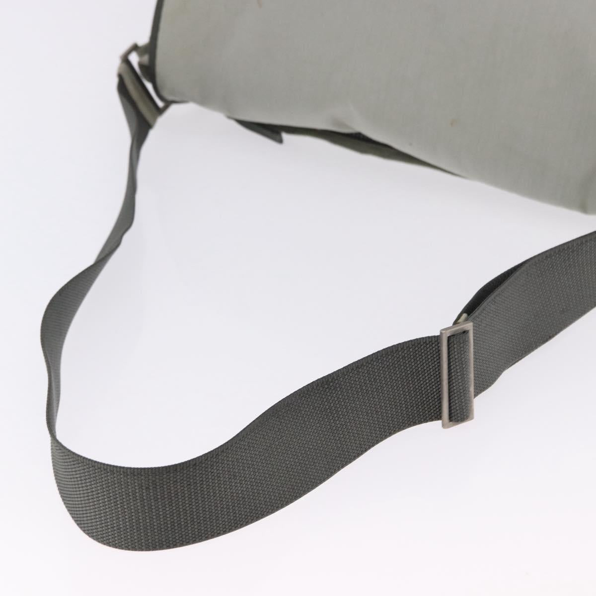 PRADA Sports Line Shoulder Bag Nylon Gray Silver Auth hk4002