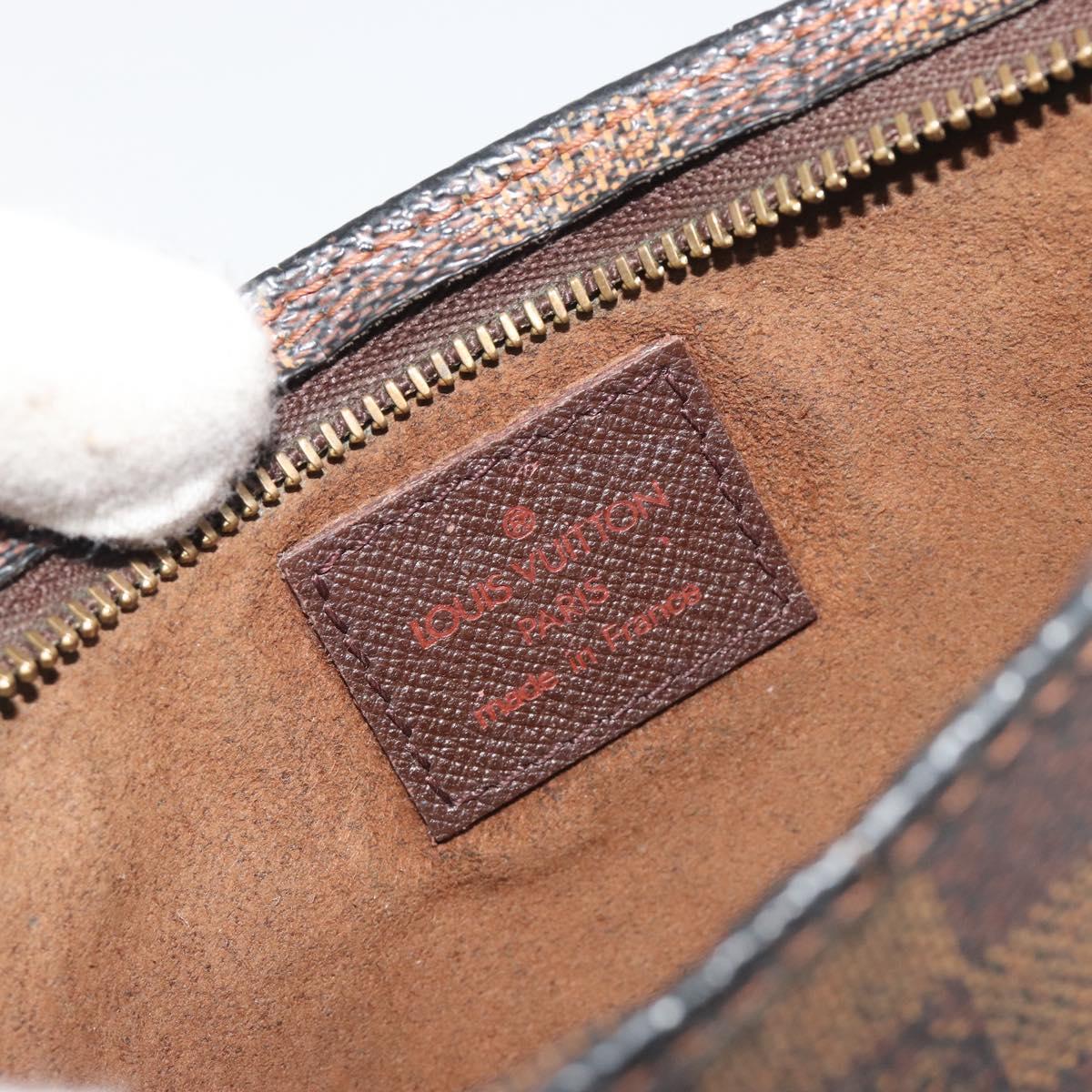 LOUIS VUITTON Damier Ebene Marais Pouch LV Auth hk4003
