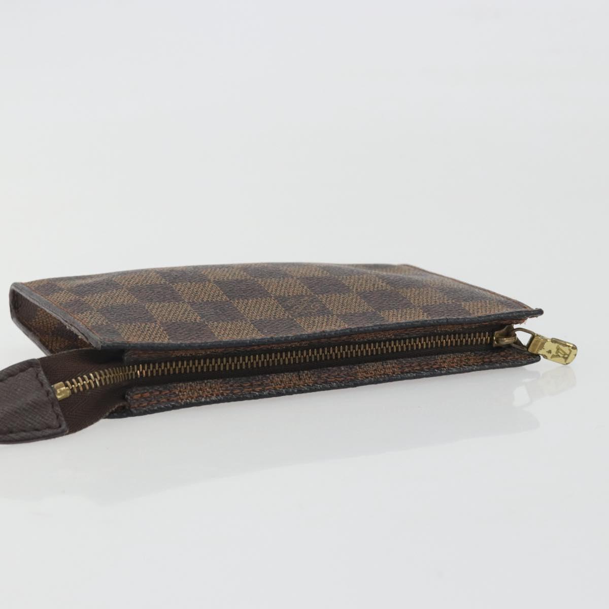 LOUIS VUITTON Damier Ebene Marais Pouch LV Auth hk4003