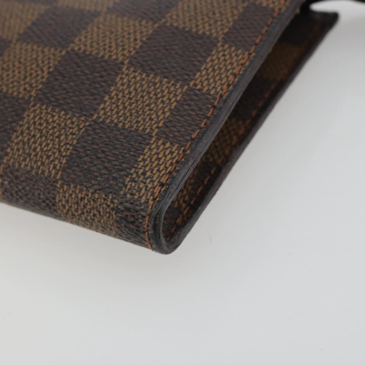 LOUIS VUITTON Damier Ebene Marais Pouch LV Auth hk4003