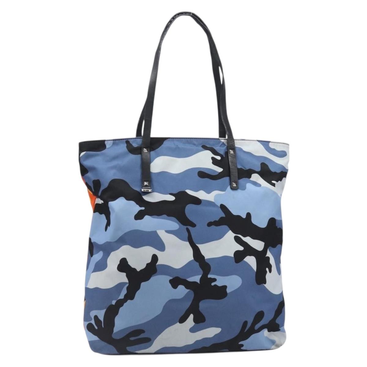 VALENTINO Tote Bag Nylon Rock Studs Auth hk4004
