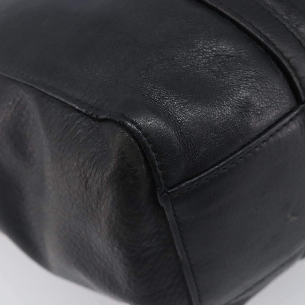 BALENCIAGA Every Day Tote Bag Leather Black Silver 551810 Auth hk4005