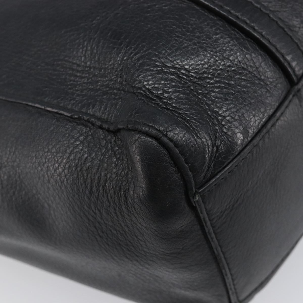 BALENCIAGA Every Day Tote Bag Leather Black Silver 551810 Auth hk4005