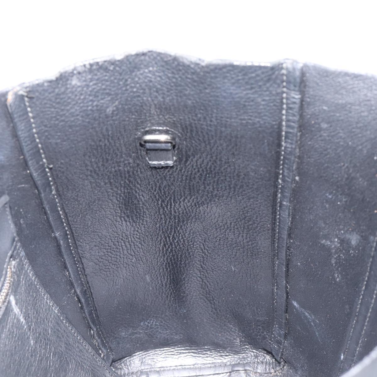 BALENCIAGA Every Day Tote Bag Leather Black Silver 551810 Auth hk4005