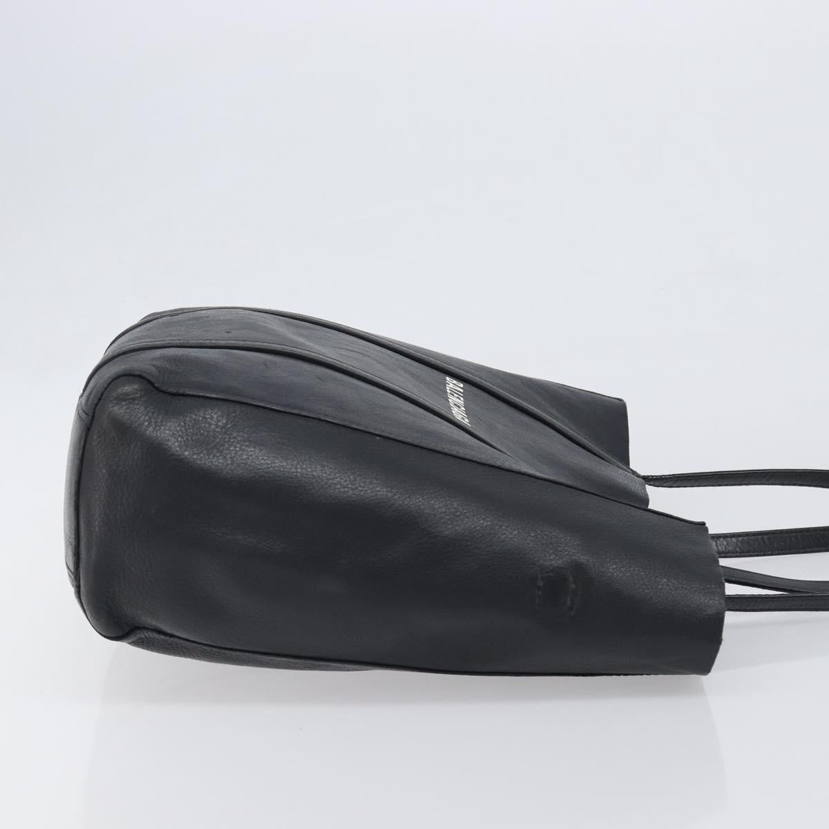 BALENCIAGA Every Day Tote Bag Leather Black Silver 551810 Auth hk4005