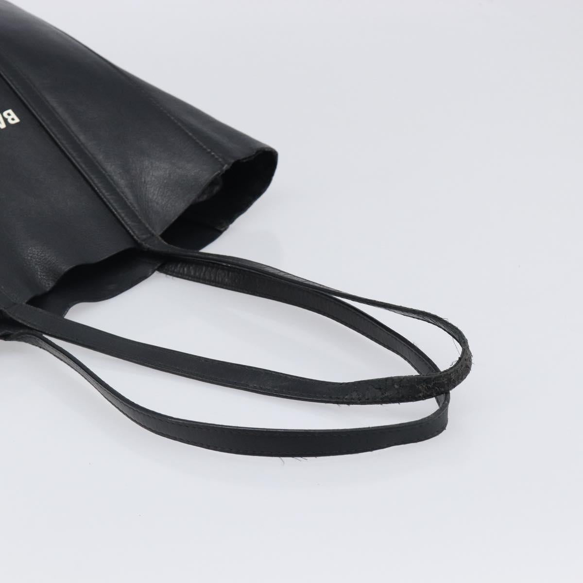 BALENCIAGA Every Day Tote Bag Leather Black Silver 551810 Auth hk4005