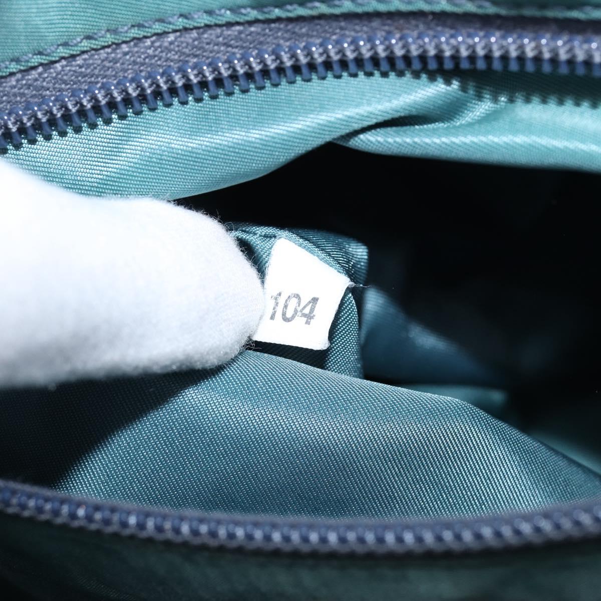 PRADA Hand Bag Nylon Green Silver Auth hk4017