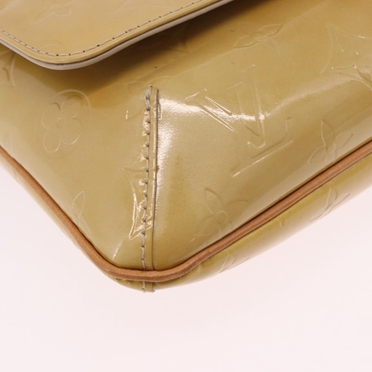LOUIS VUITTON Monogram Vernis Thompson Street Bag Beige M91301 LV Auth hk4027