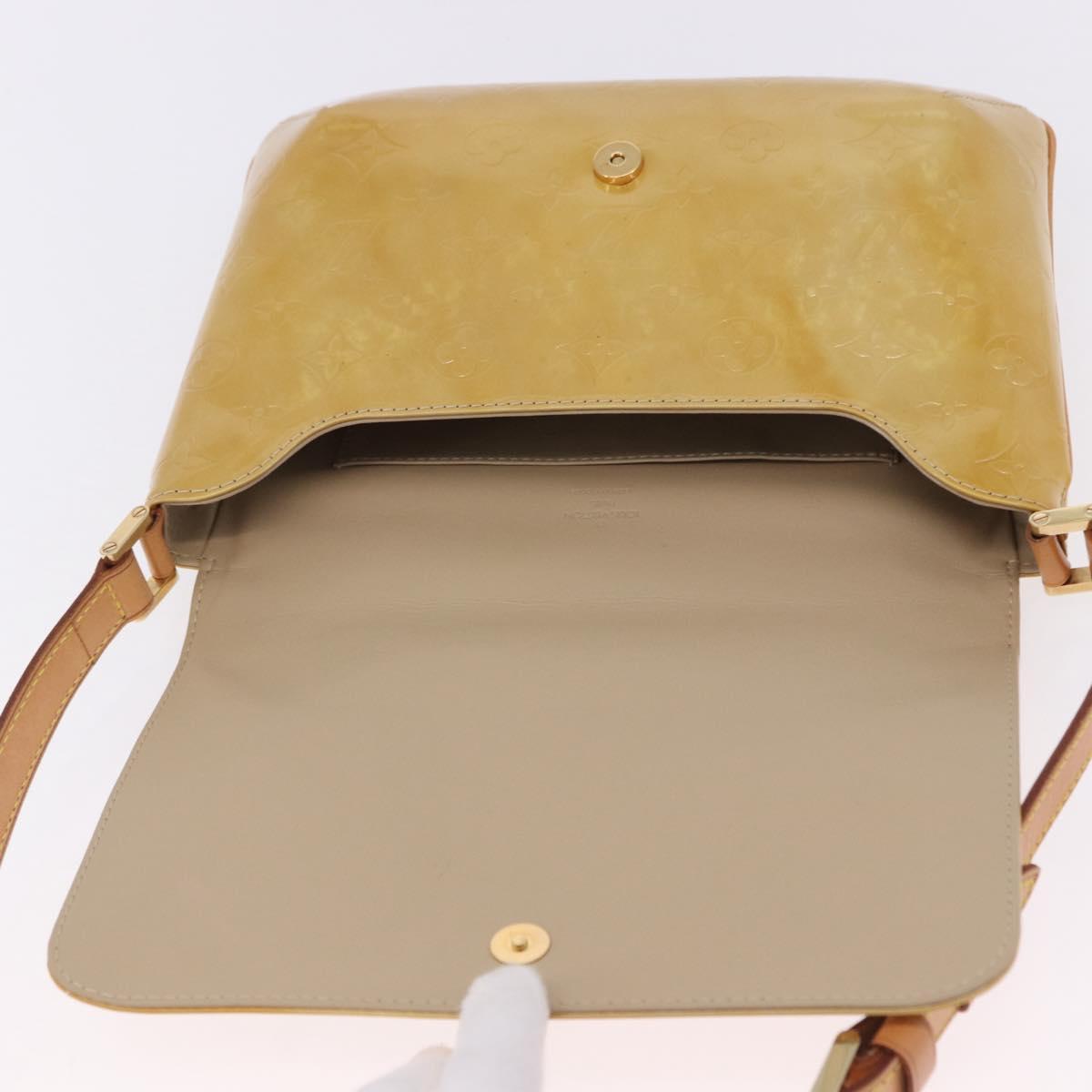 LOUIS VUITTON Monogram Vernis Thompson Street Bag Beige M91301 LV Auth hk4027