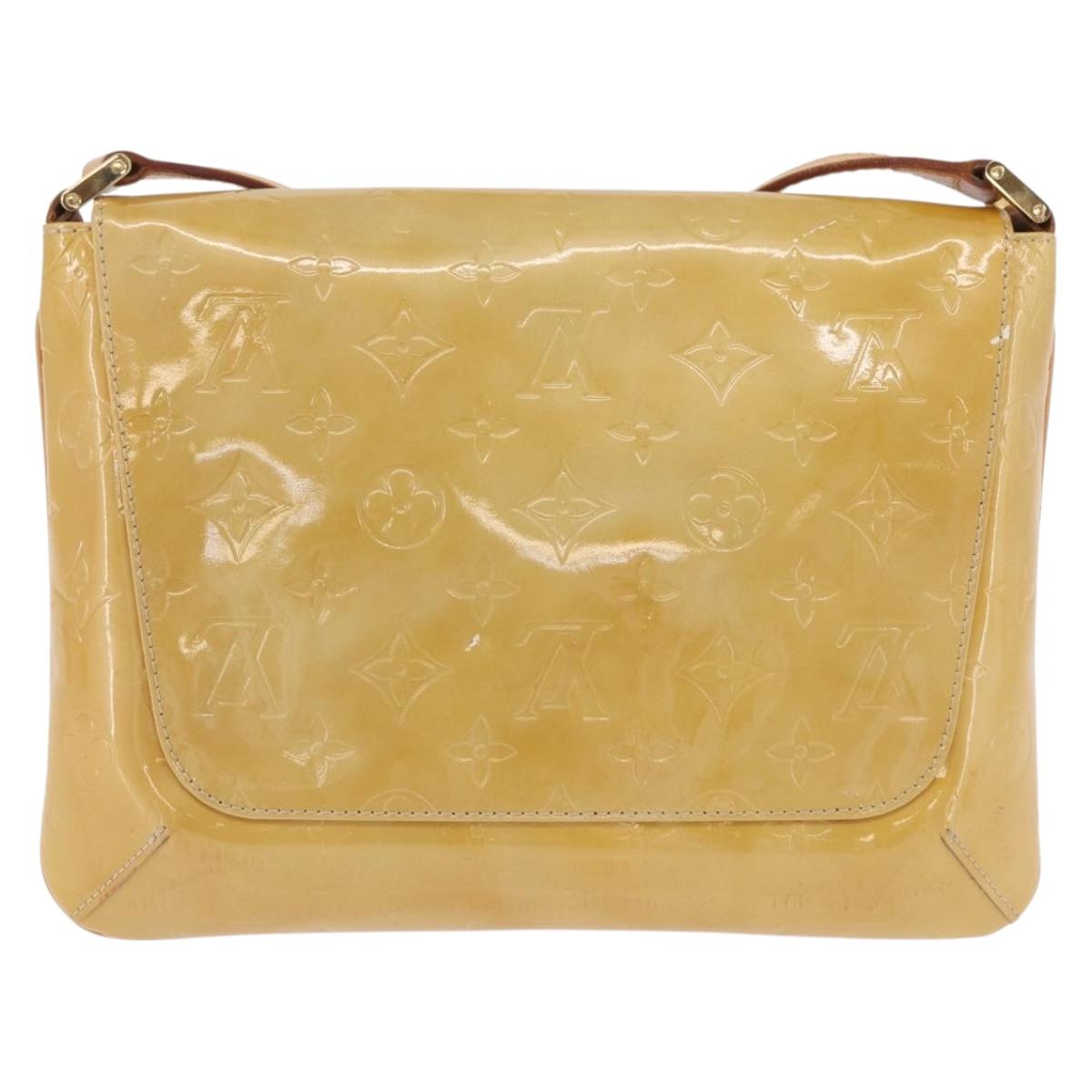 LOUIS VUITTON Monogram Vernis Thompson Street Bag Beige M91301 LV Auth hk4027