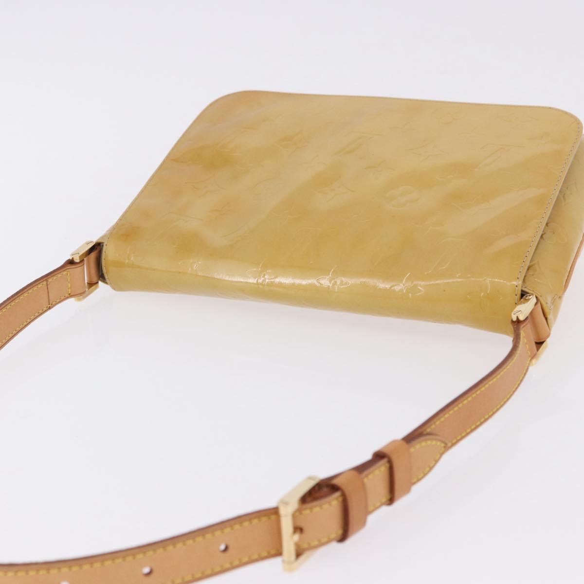 LOUIS VUITTON Monogram Vernis Thompson Street Bag Beige M91301 LV Auth hk4027