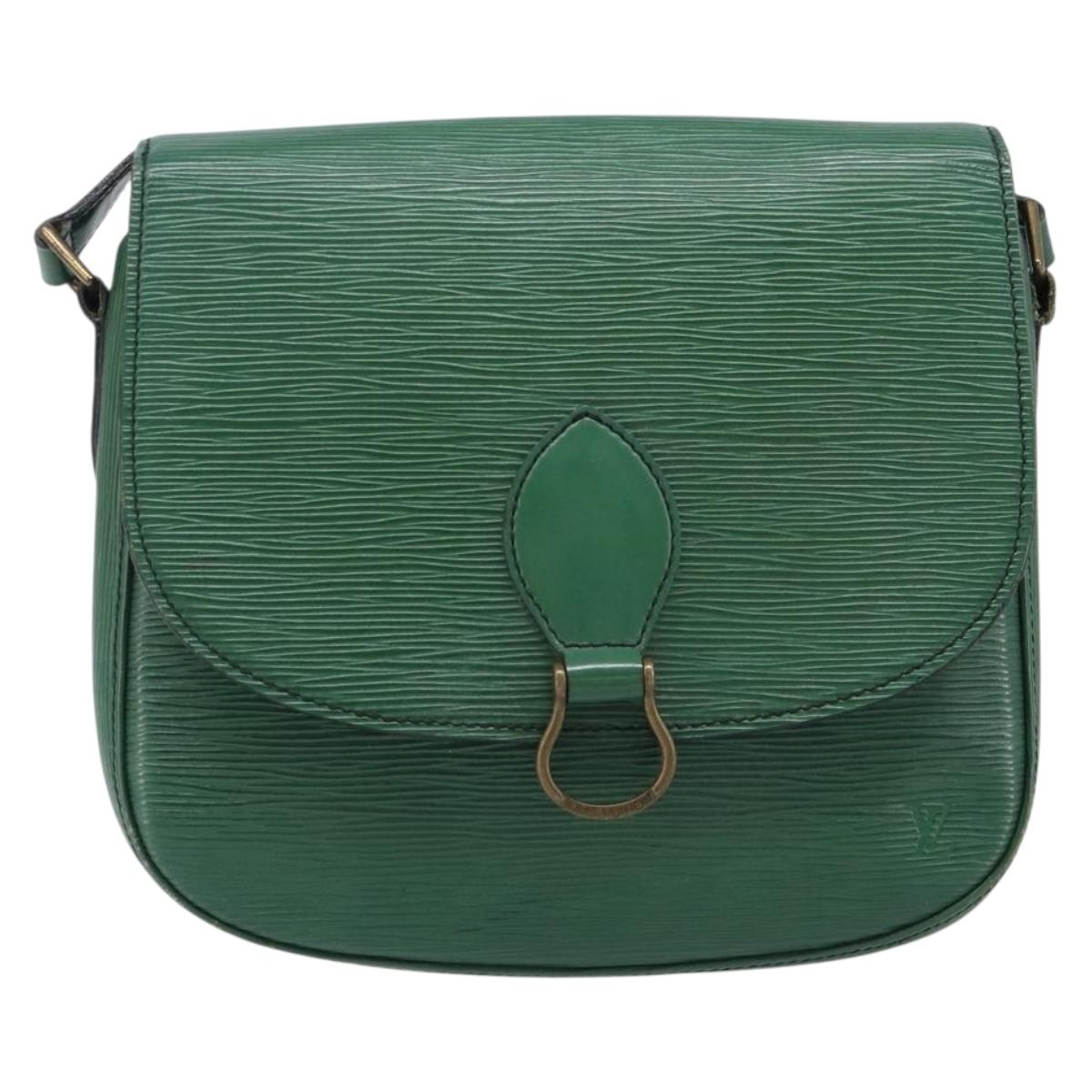 LOUIS VUITTON Epi Saint Cloud GM Shoulder Bag Green M52194 LV Auth hk4028