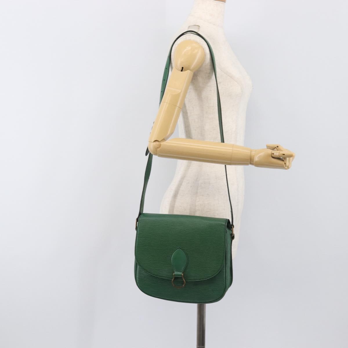 LOUIS VUITTON Epi Saint Cloud GM Shoulder Bag Green M52194 LV Auth hk4028