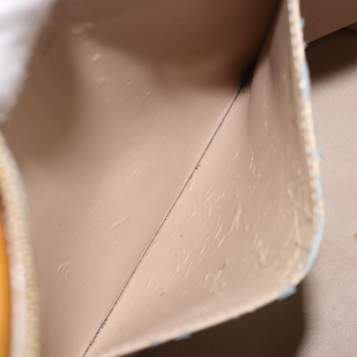 LOUIS VUITTON Monogram Vernis Houston Hand Bag Beige M91004 LV Auth hk4033