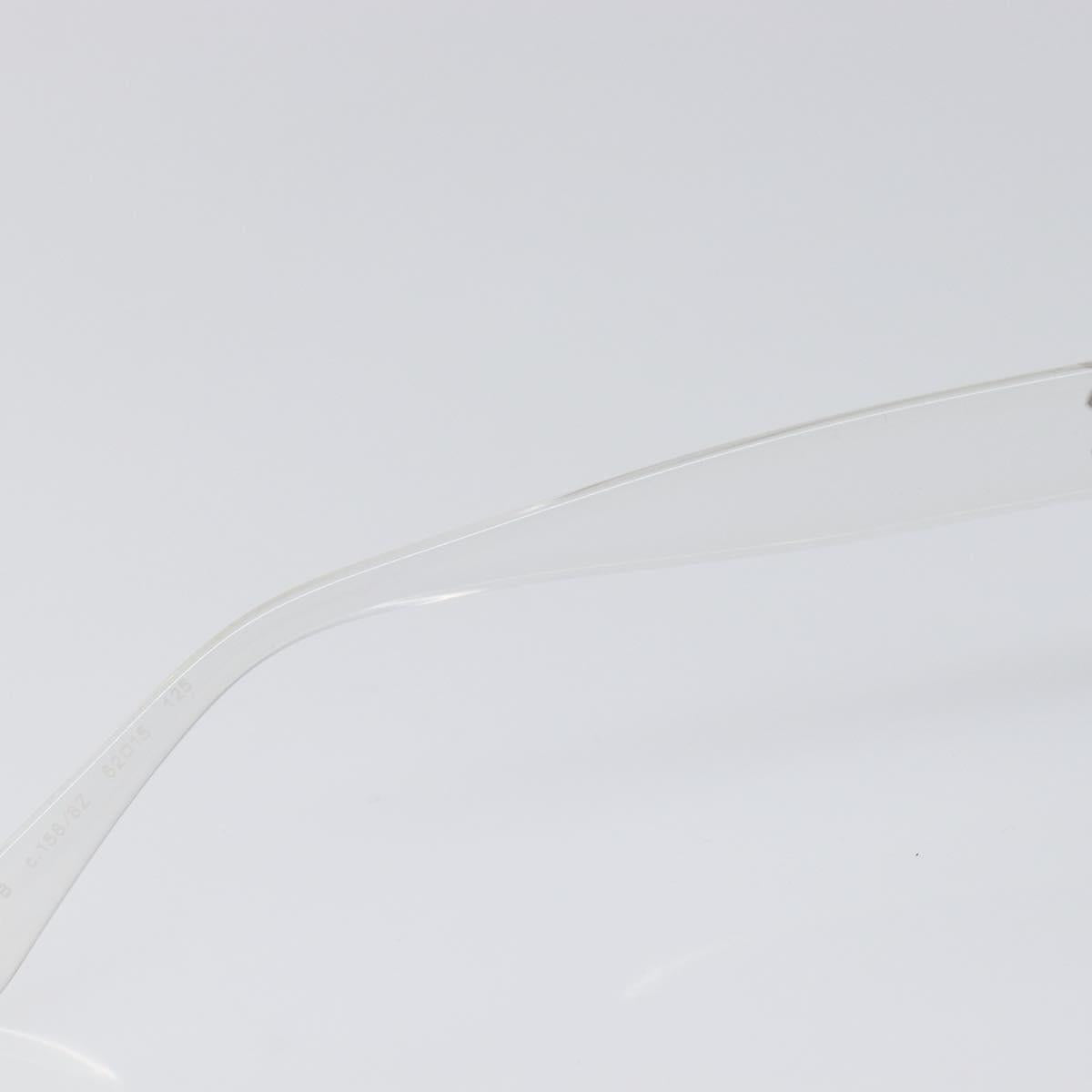 CHANEL Sunglasses Plastic Silver CC Auth hk4035