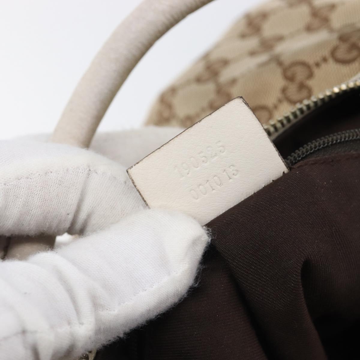 GUCCI GG Canvas Abbey Shoulder Bag Beige Gold 190525 Auth hk4036