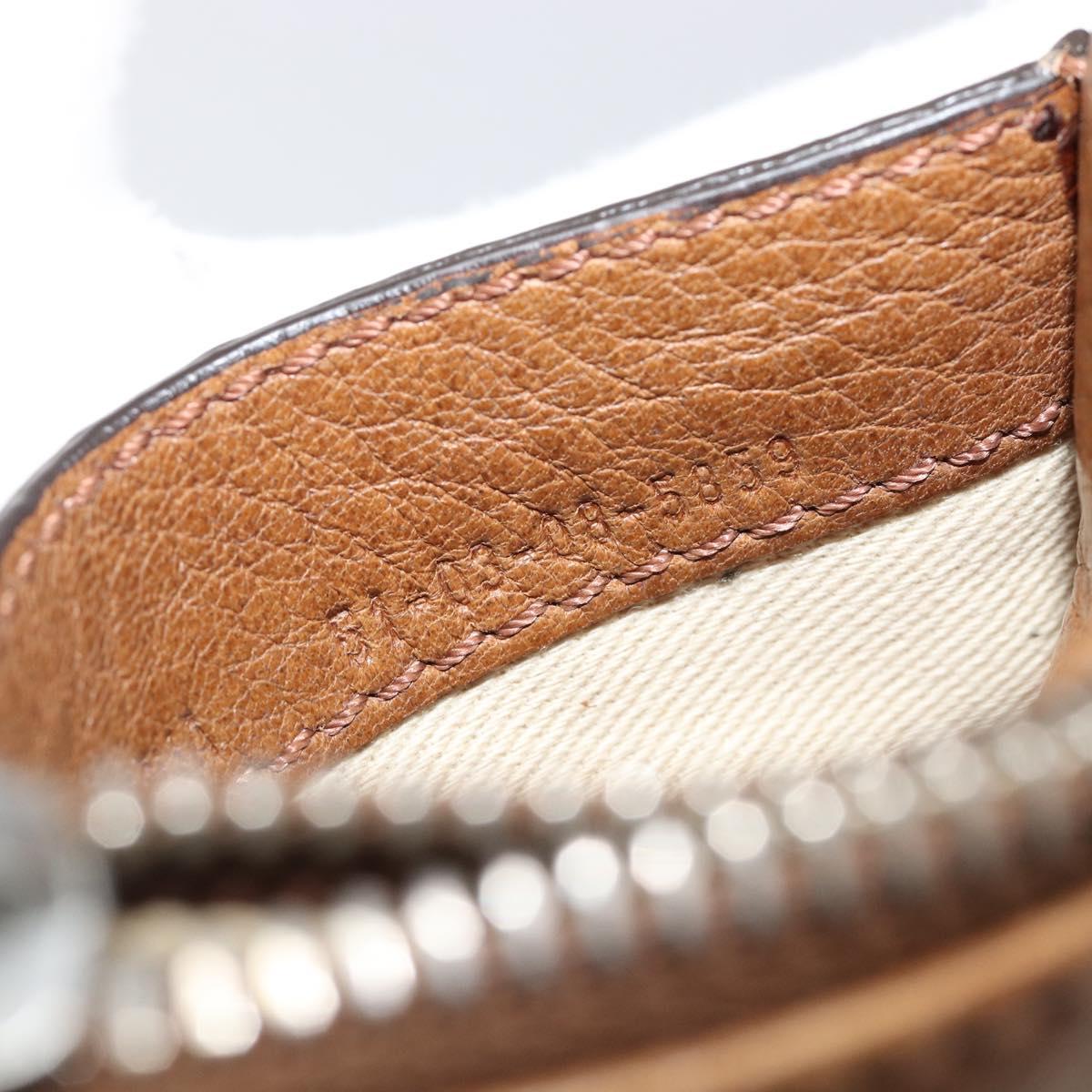 Chloe Paddington Coin Purse Leather Brown Silver Gold Auth hk4038