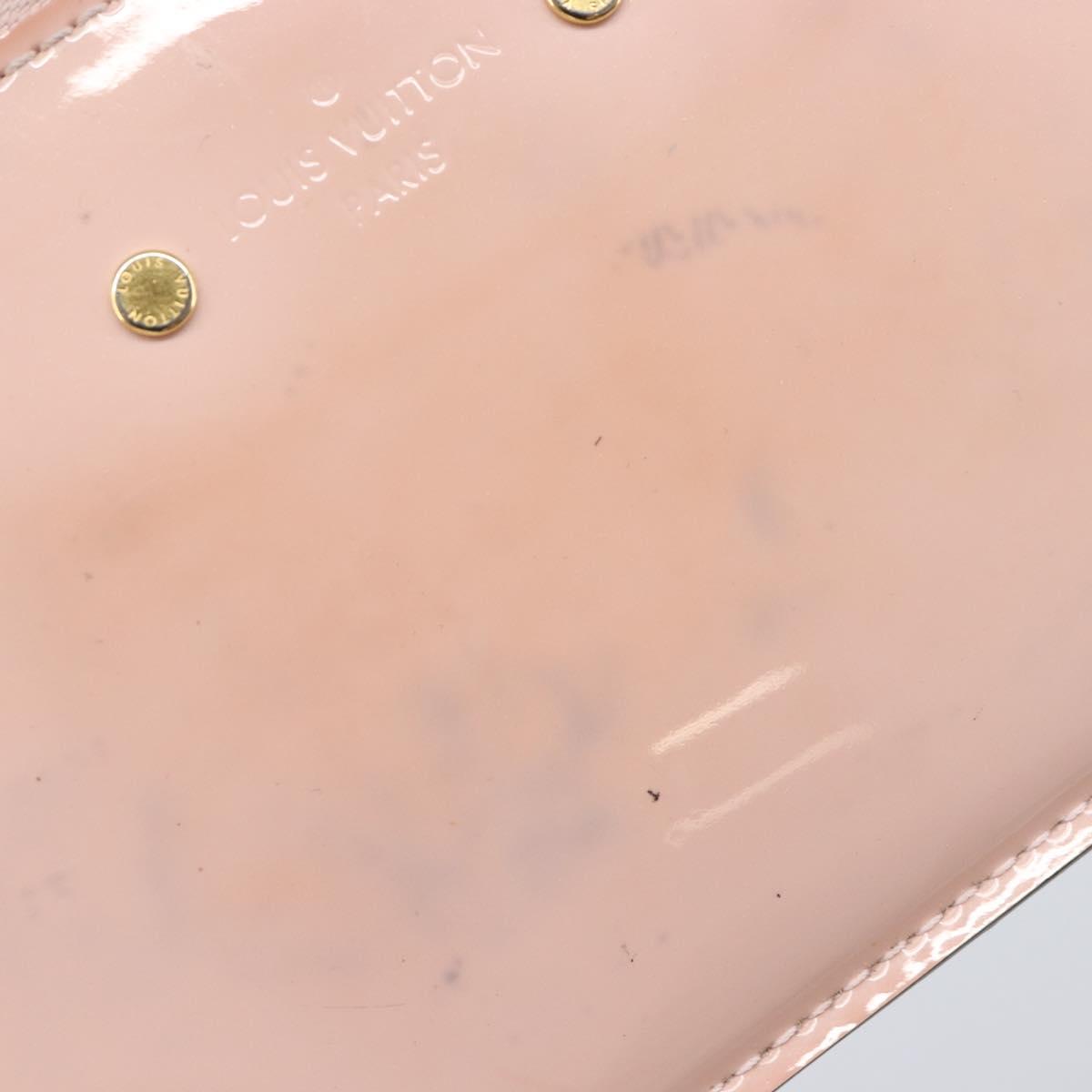 LOUIS VUITTON Monogram Vernis Pochette Cree Rose valerine M63853 LV Auth hk4045