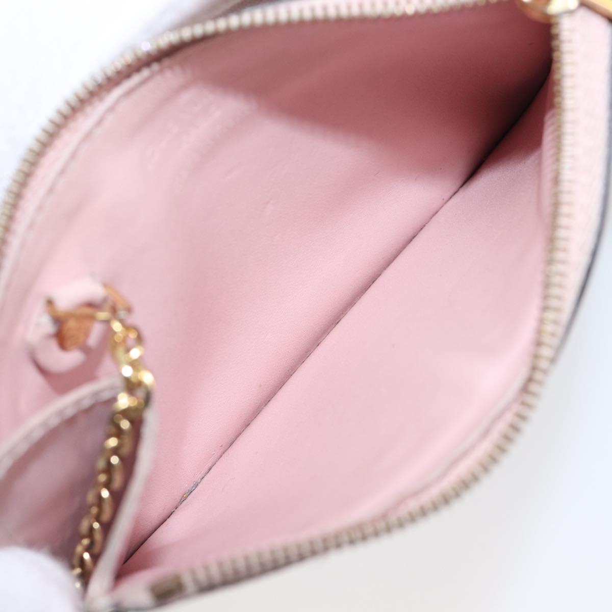 LOUIS VUITTON Monogram Vernis Pochette Cree Rose valerine M63853 LV Auth hk4045